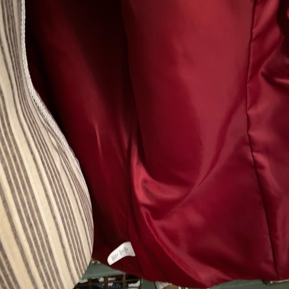 Nordstrom Women's Red Genuine Leather Blazer - Picture 7 of 8